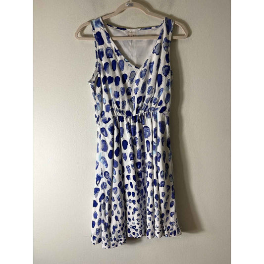 Gap White With Blue Dot Mini Sleeveless Dress Sz XS
