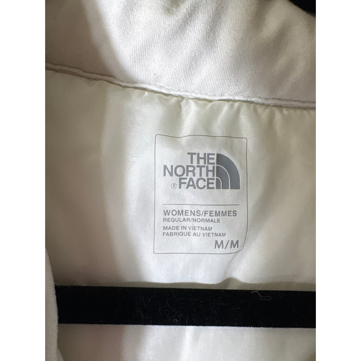 The North Face Off White Quilted Zip Front Vest Sz M