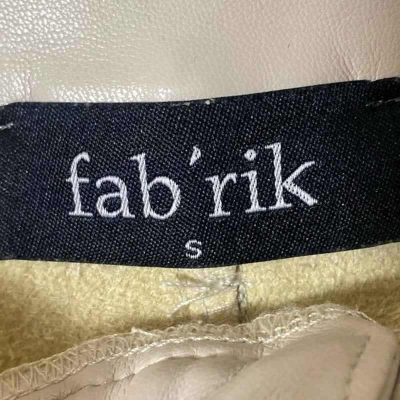 Fab'rik Tan Faux Leather Cropped Pants Sz S