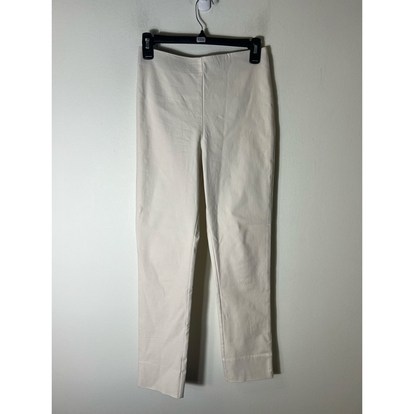Gretchen Scott Bone White Pull On Ankle Pants Sz XS