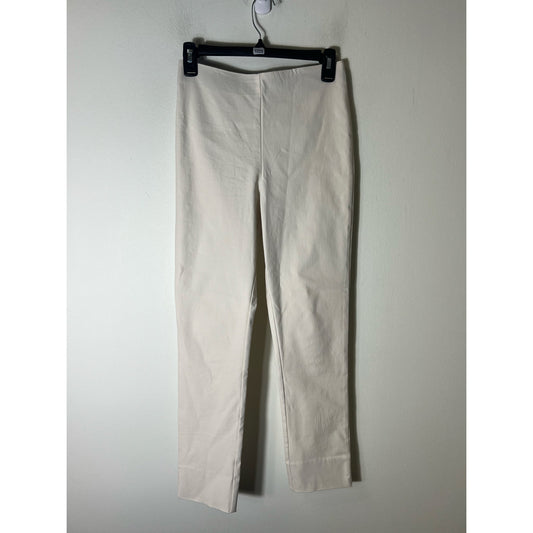 Gretchen Scott Bone White Pull On Ankle Pants Sz XS
