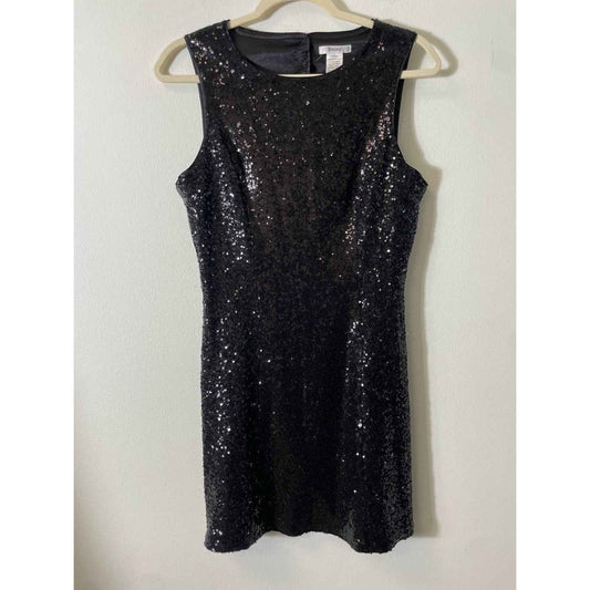 Esley Black sequined Mini Backless Dress Sz L