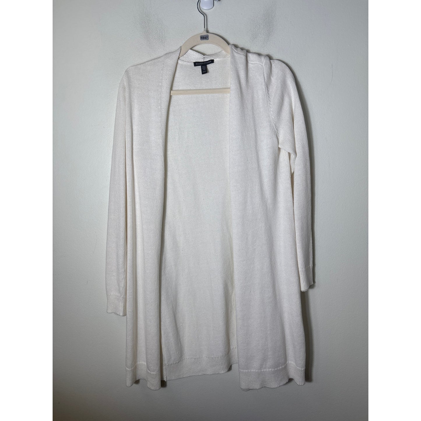 Eileen Fisher White Long Cardigan Sz XS