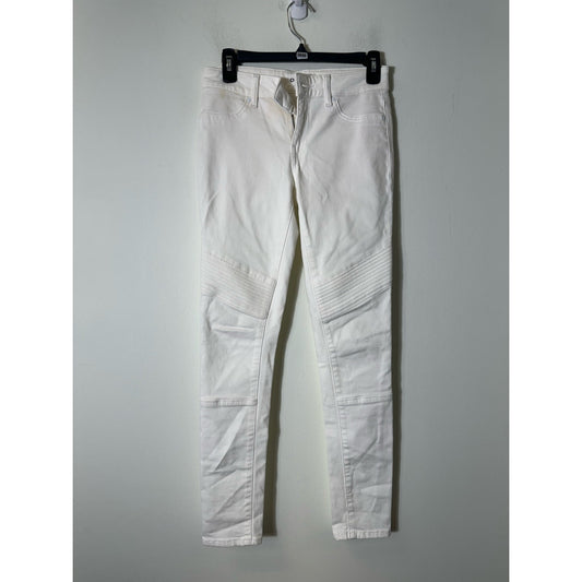 DL 1961 Emma Power Legging White Jean Sz 25