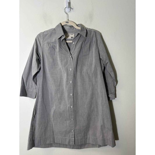 Rag & Bone Gray Cotton Button Up Mini Dress Sz XS