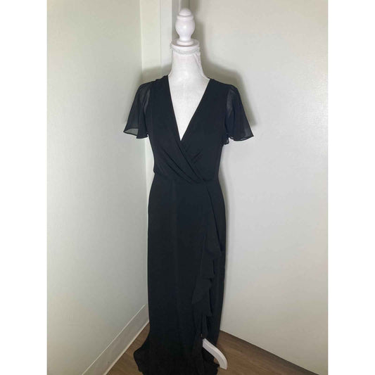 Ralph Lauren Black Special Occassion Maxi Dress Sz 2