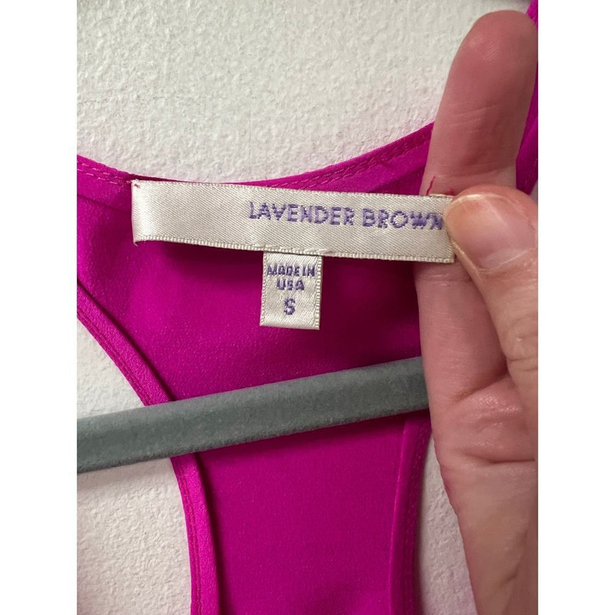 Lavender Brown Hot Pink Tank Top Size Small
