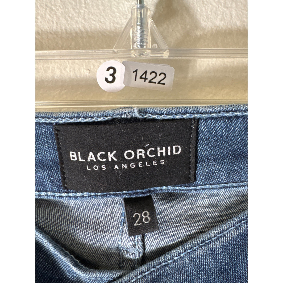 Black Orchid Metallic Splatter Denim Sz 28