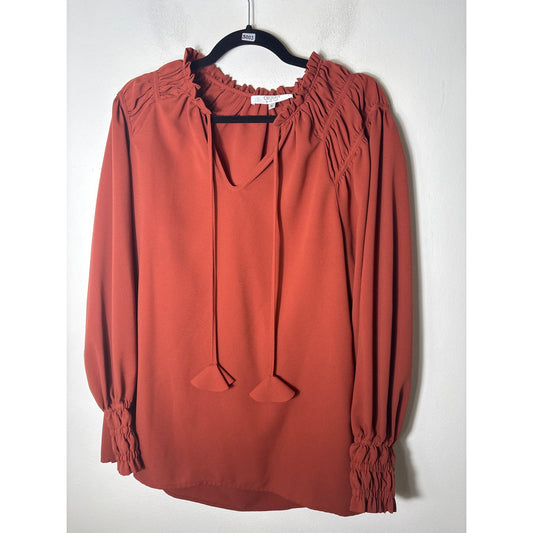 Crosby Rust Long SLeeve Mini Dress Sz M