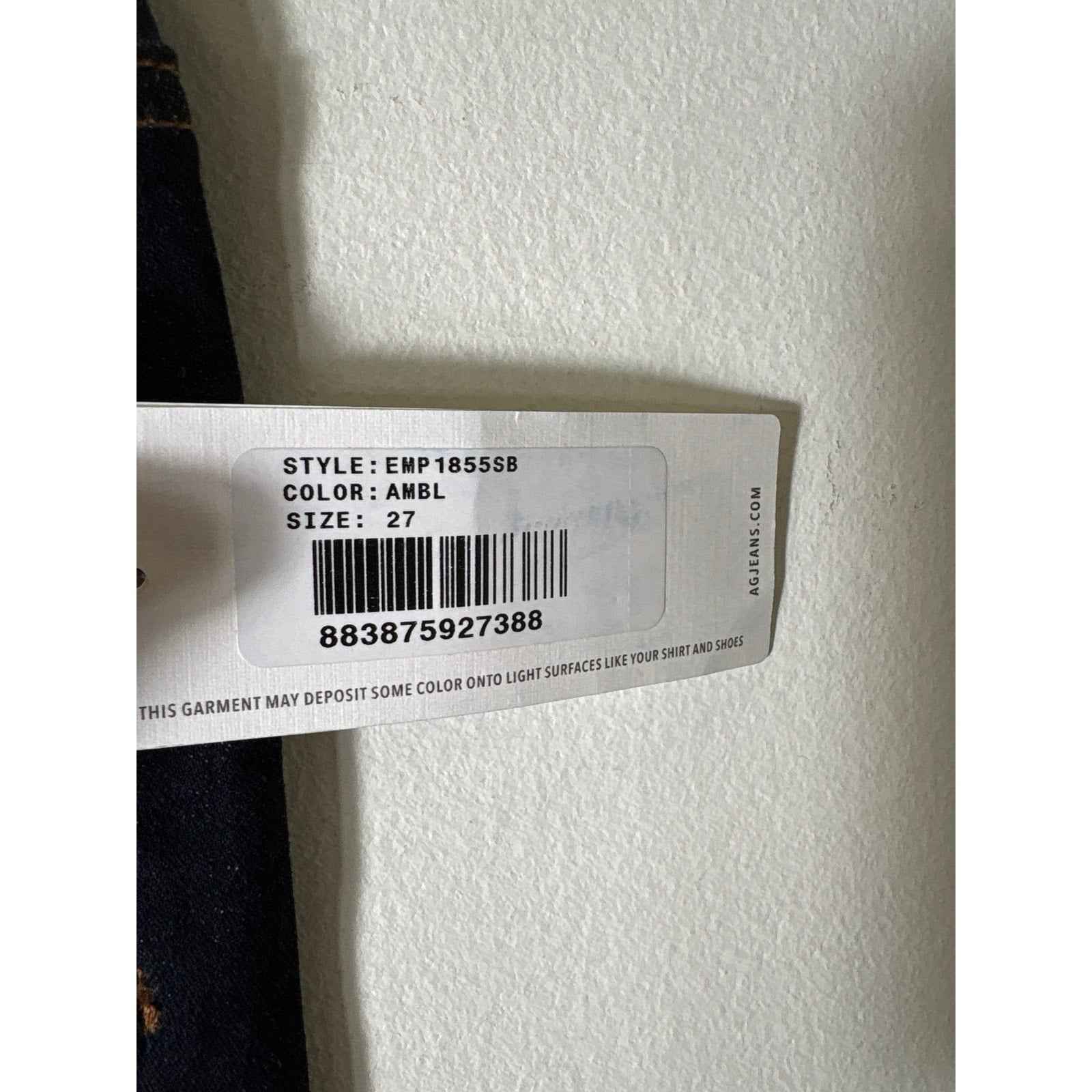 NWT AG Dark Wash "The Prima Ankle" Maternity Blue Jean Sz 27