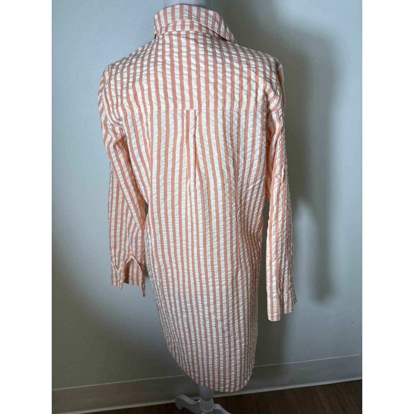 NWT Roller Rabbit Coral Stripe Shirt Dress Sz S