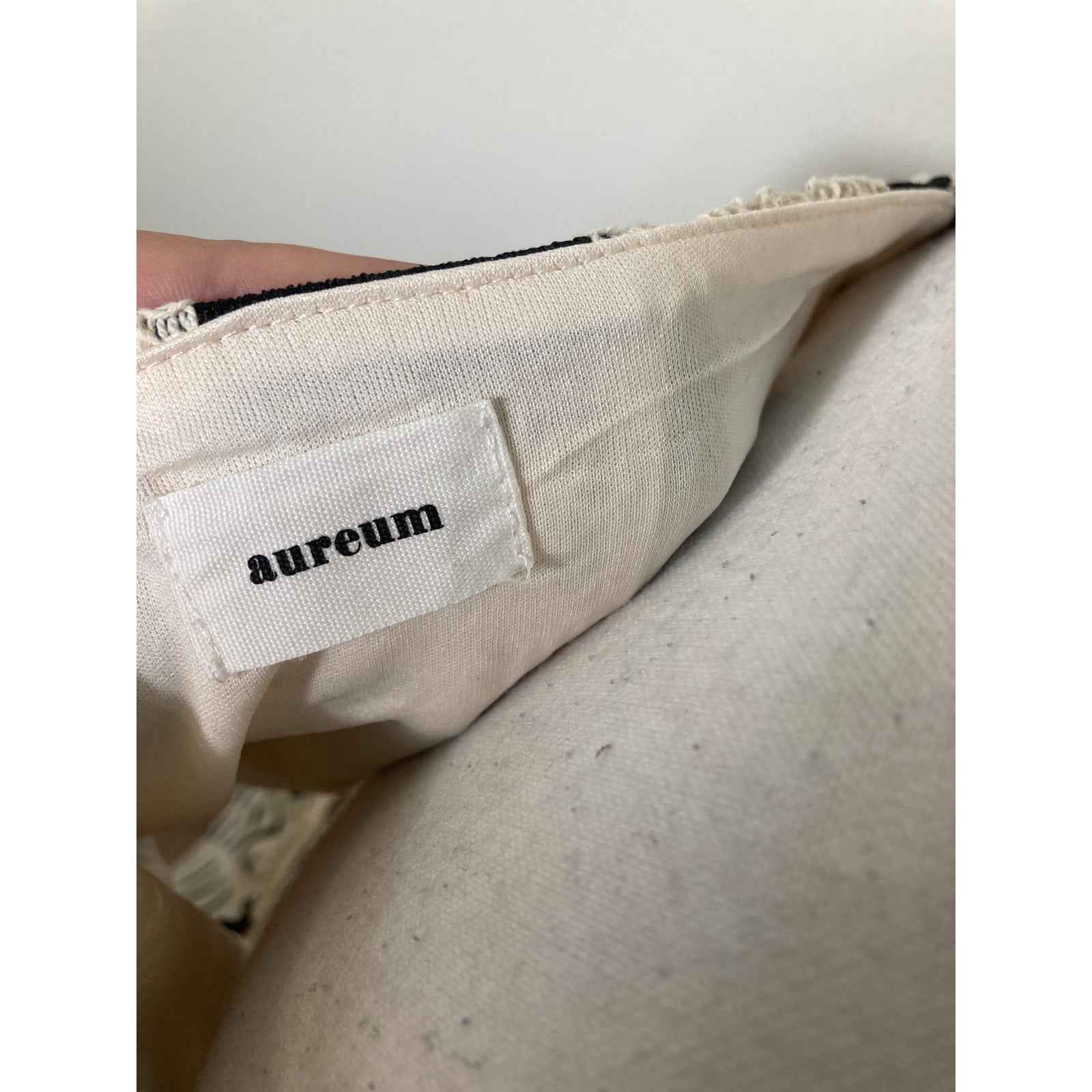 Aureum Black and Cream Crochet Top and Skirt Set Sz Large