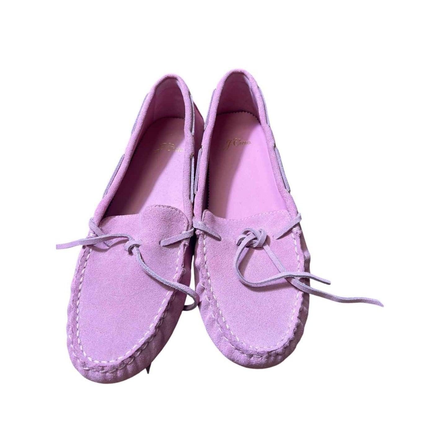 J. Crew Pink Suede Moccassins Sz 9.5