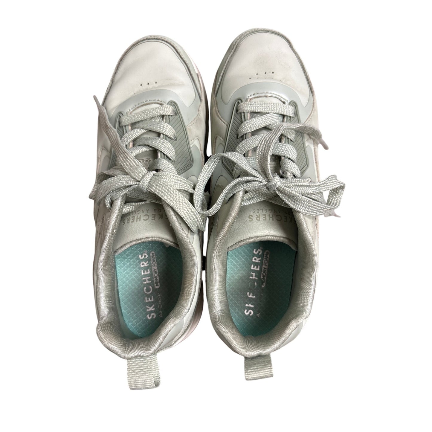 Skechers Sage Green Air-Code Memory Foam Tennis Shoes Sz 3