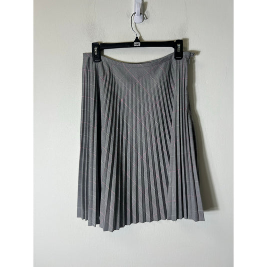 Trina Turk Mini Pleat Black and White Plaid Skirt Sz 2