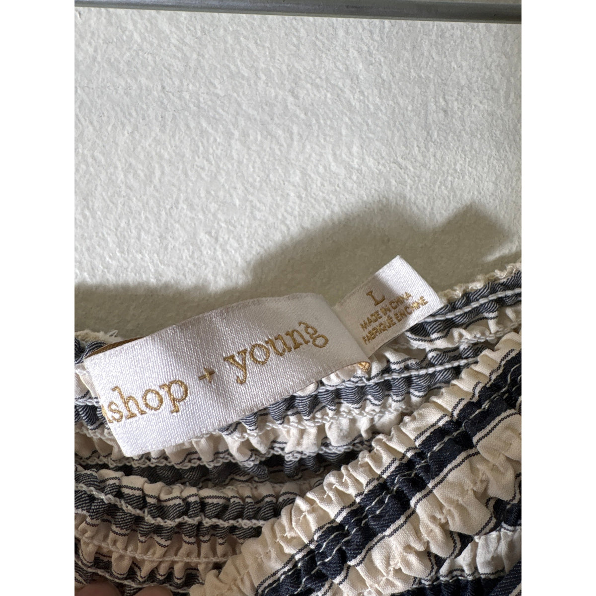 Bishop & Young Navy and White Strapless Romper Sz L