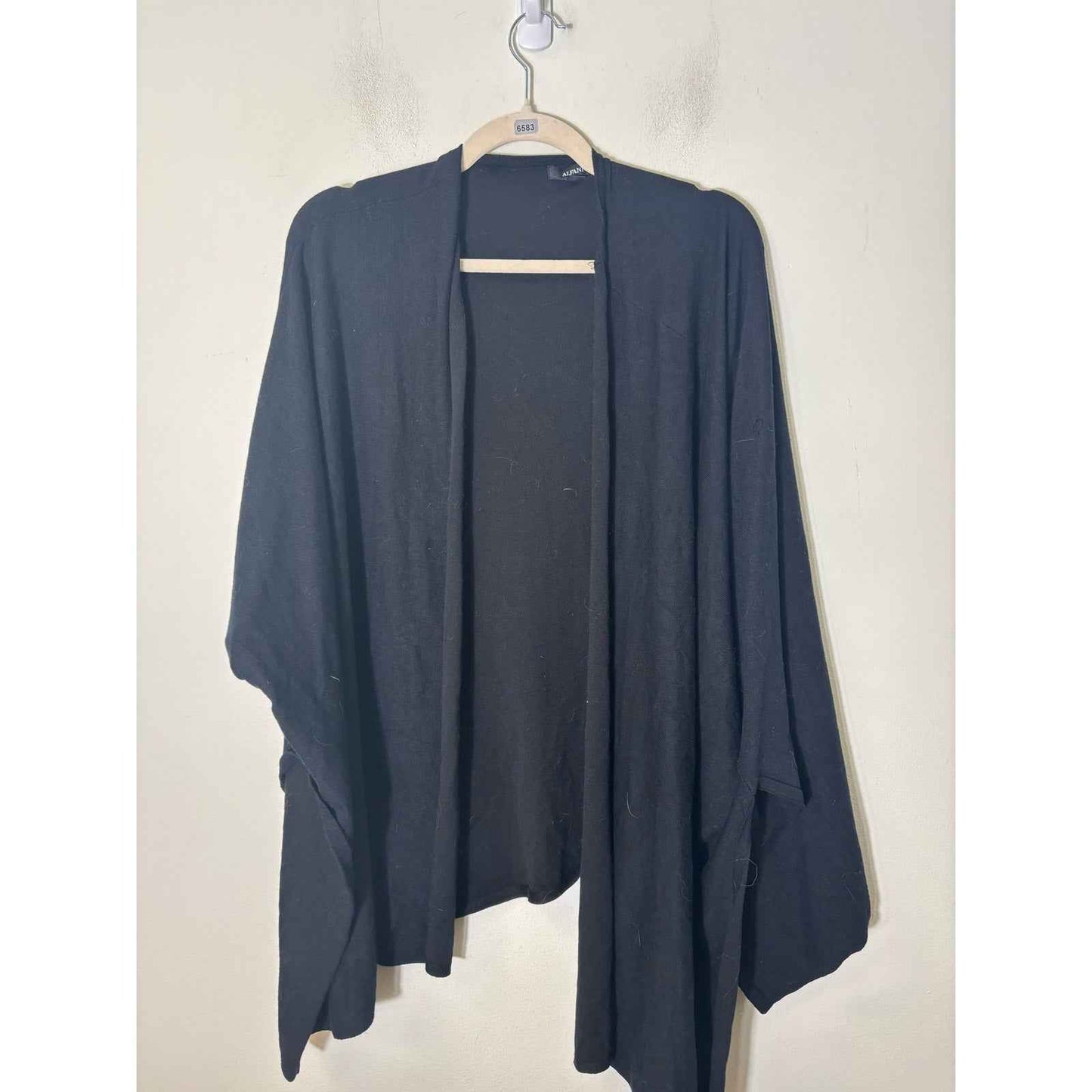 Alfani Black Long Sleeve Knit Cardigan Sz L