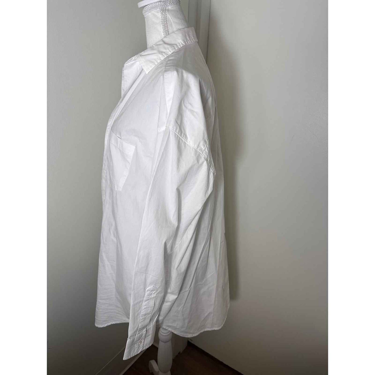 Frank & Eileen White Long Sleeve Cotton Button Up Sz S