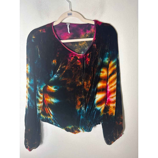 Young Fabulous and Broke Multicolor Long Sleeve Tie Dye Shirt Sz M