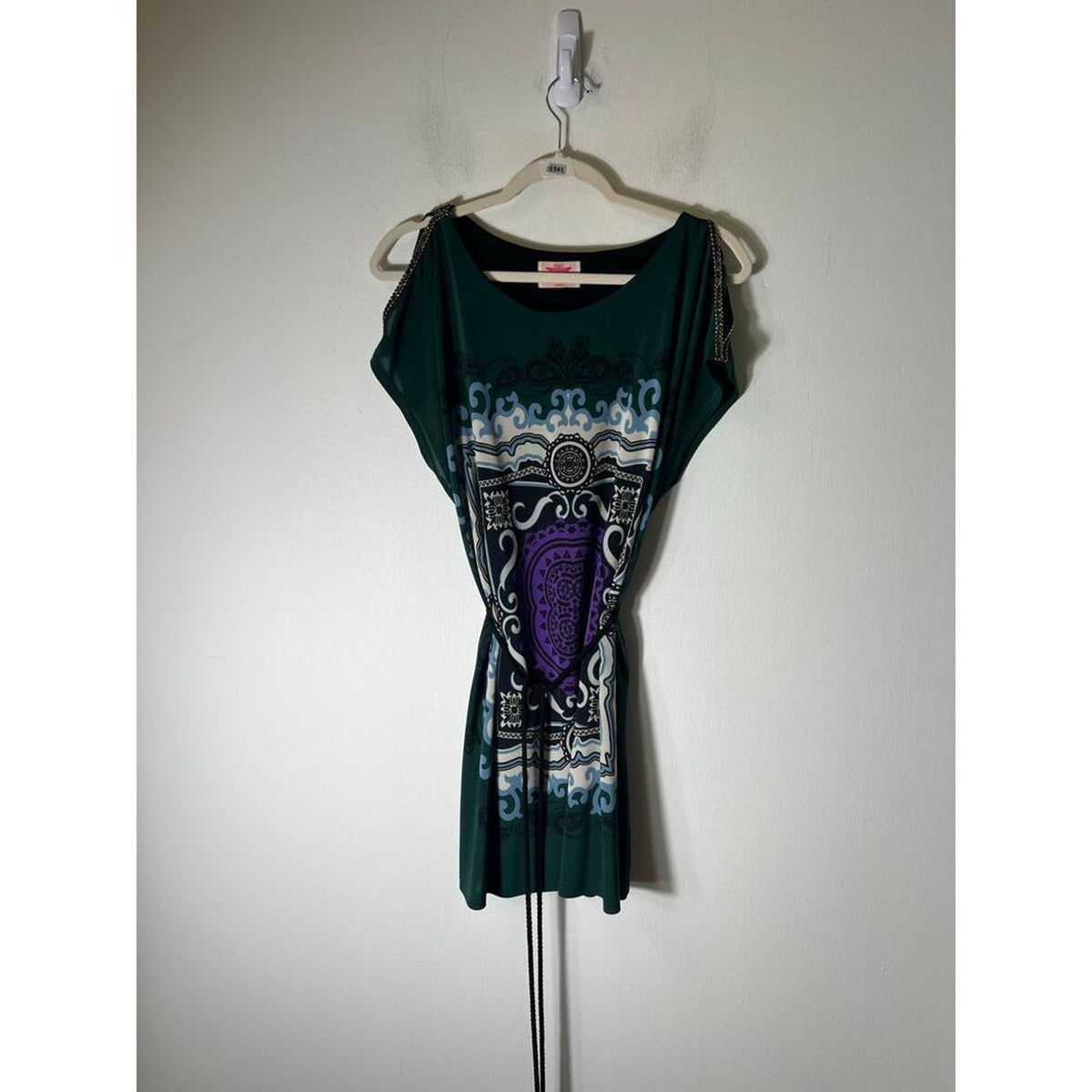 RN London Orion Green Purple Mini Dress XS Small