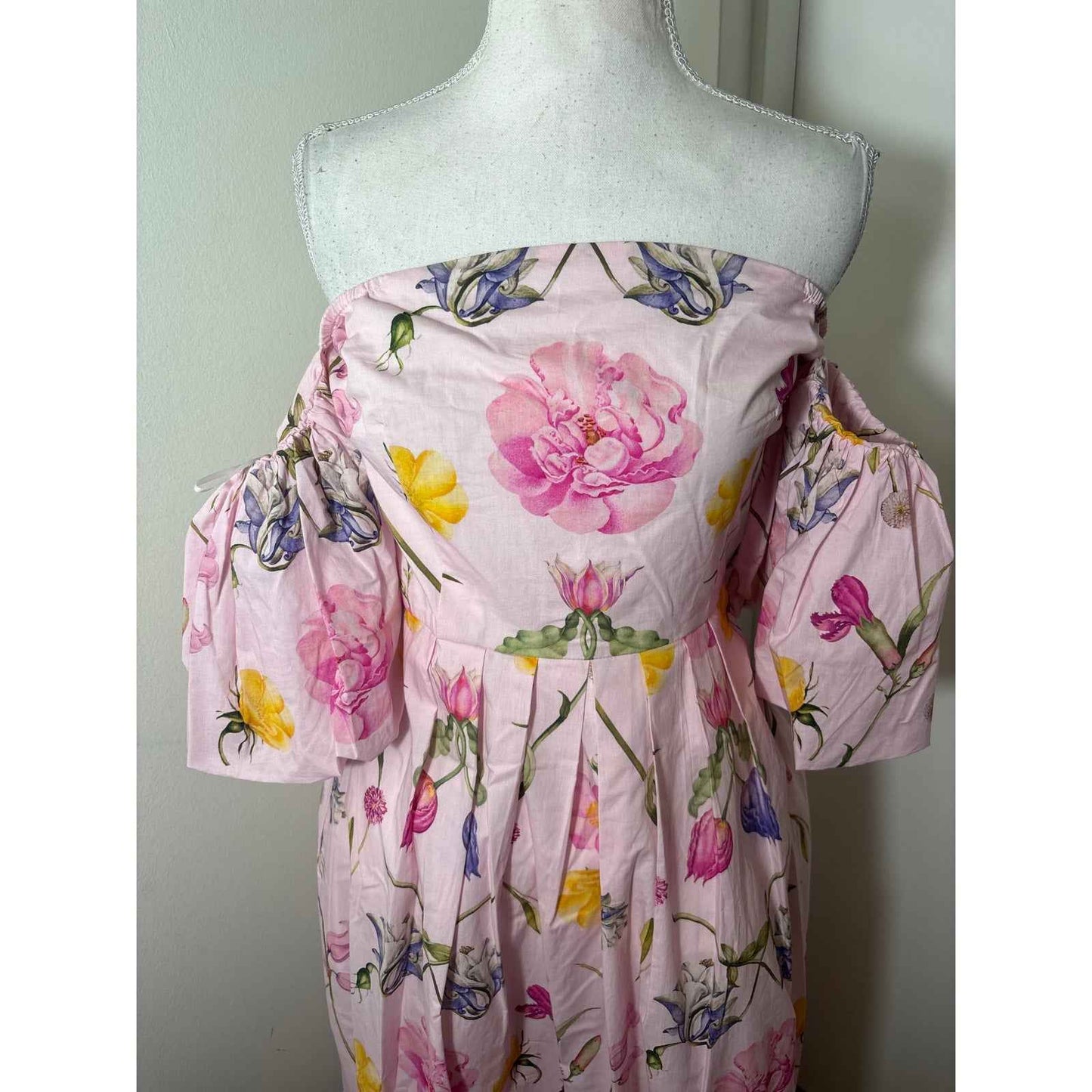NWT Beyond by Vera Pink Floral Maxi Dress Sz S