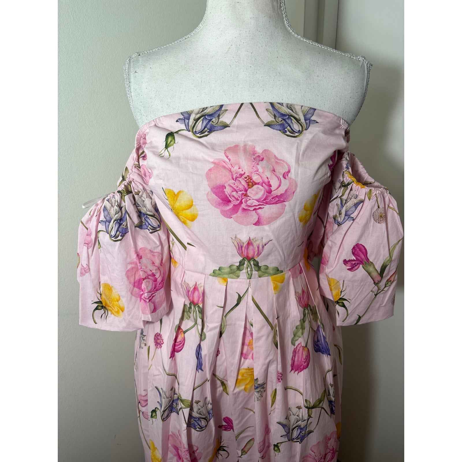 NWT Beyond by Vera Pink Floral Maxi Dress Sz S