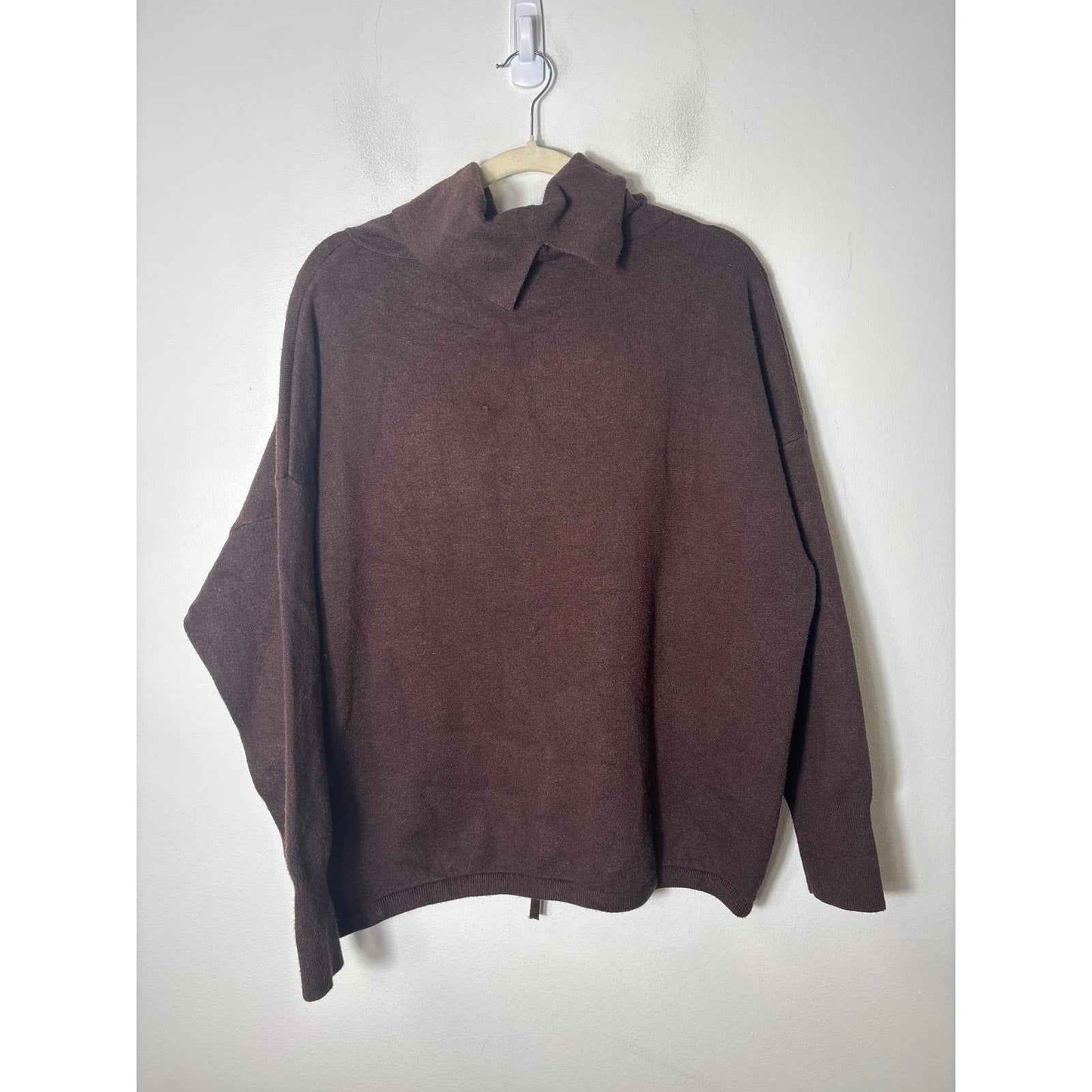 Varley Chocolate Brown Long sleeve "Cavendish Rollneck Knit" Sweater Sz M
