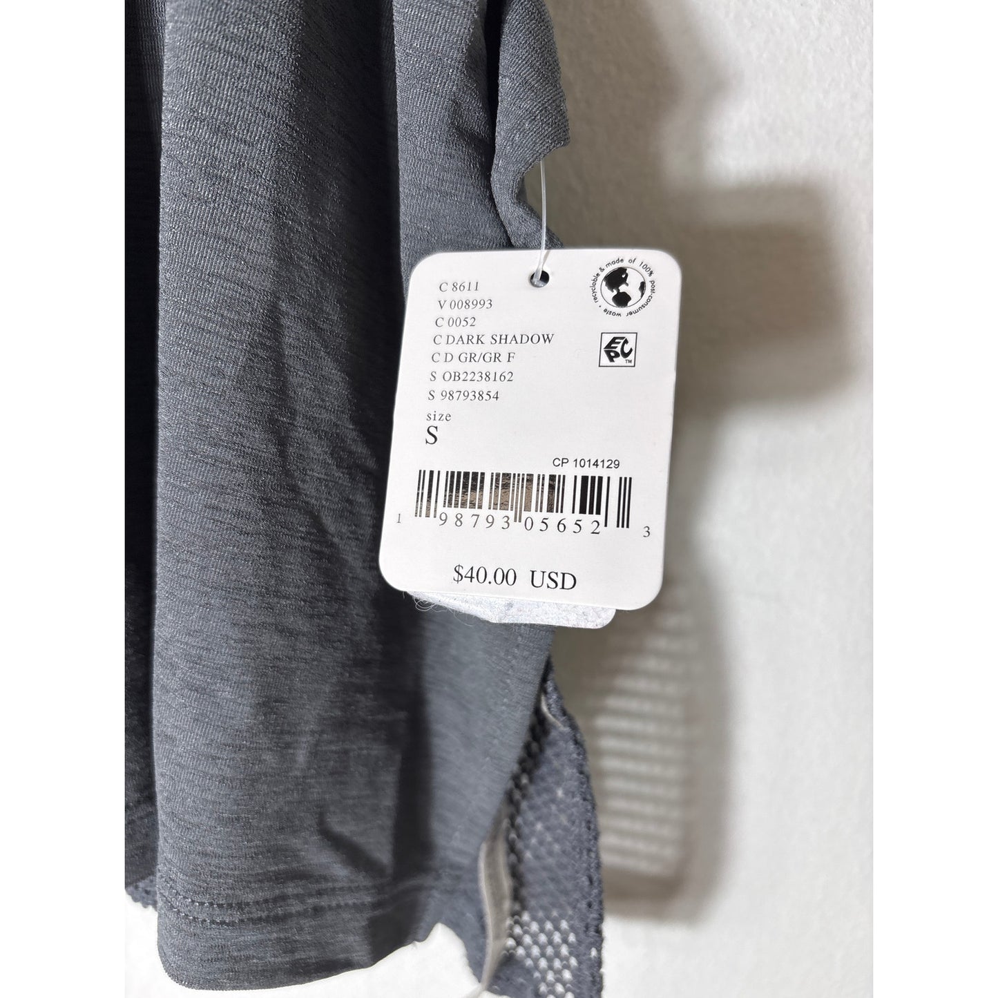 NWT Free People Gray Tempo Flash Finish Tank Sz S