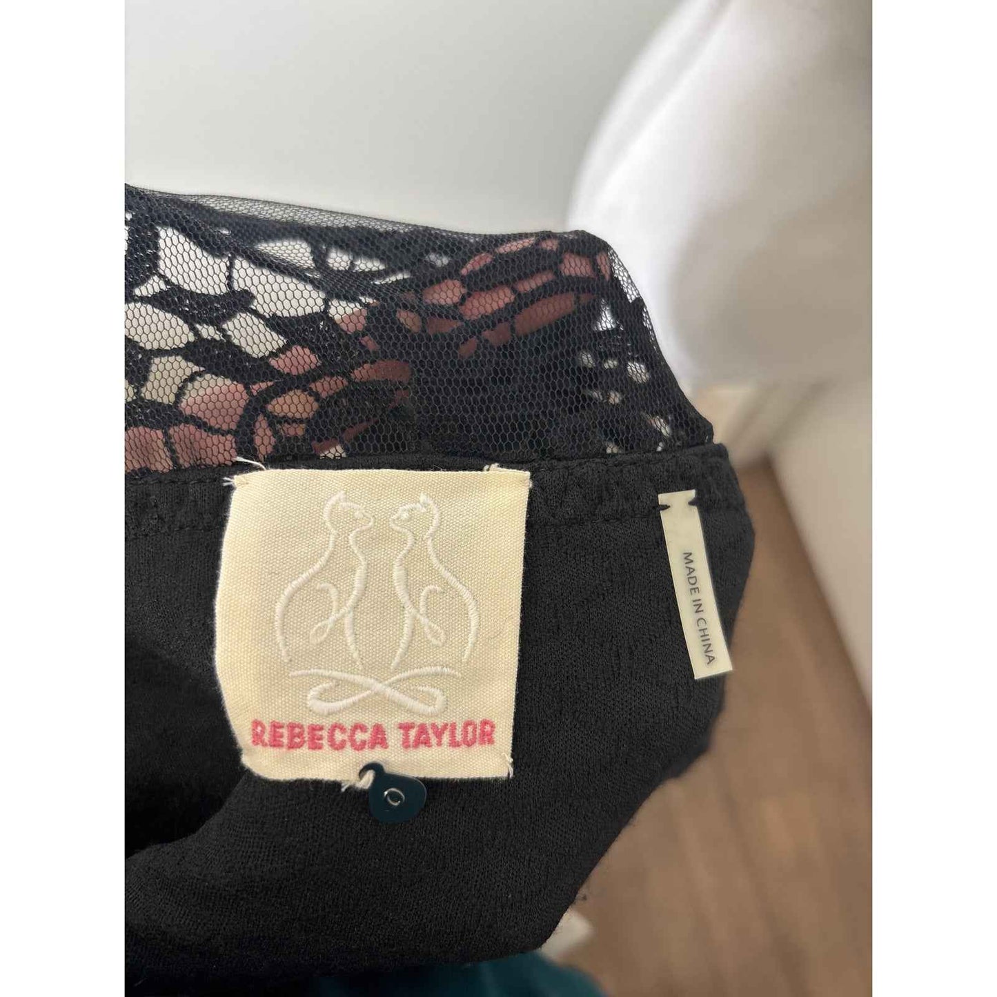 Rebecca Taylor Black Long Sleeve Mixed Media Quilted Zip Up Jacket Sz 0