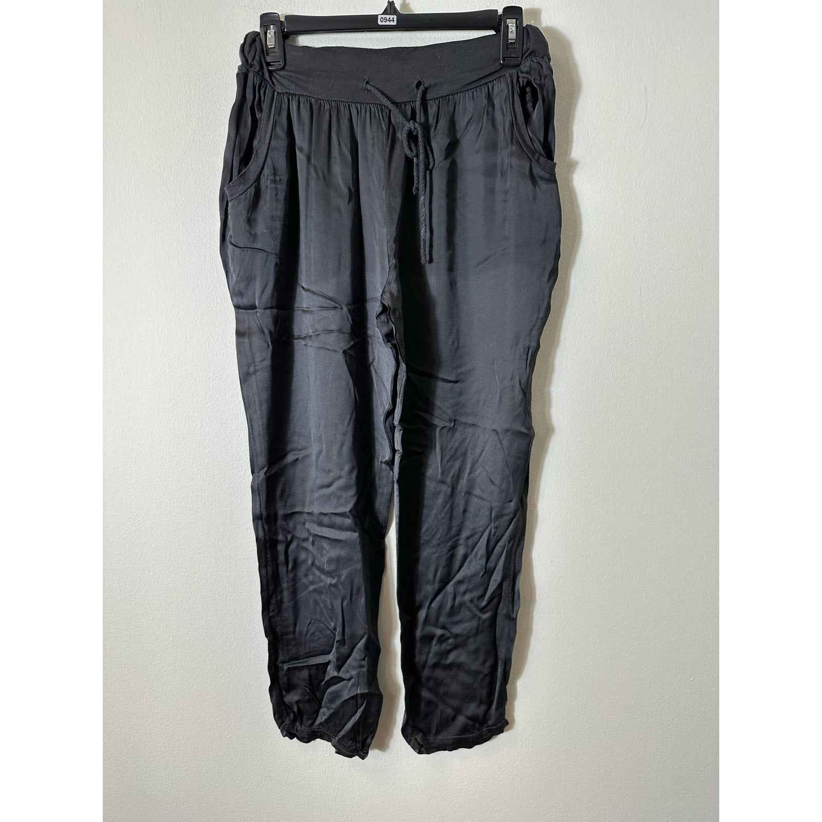 Sofia Collections Charcoal Satiny Gray Lounge Pants Sz NS