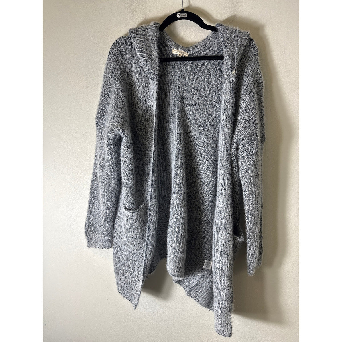 Park Life Black and White Long Sleeve Hooded Cardigan Sz S/M
