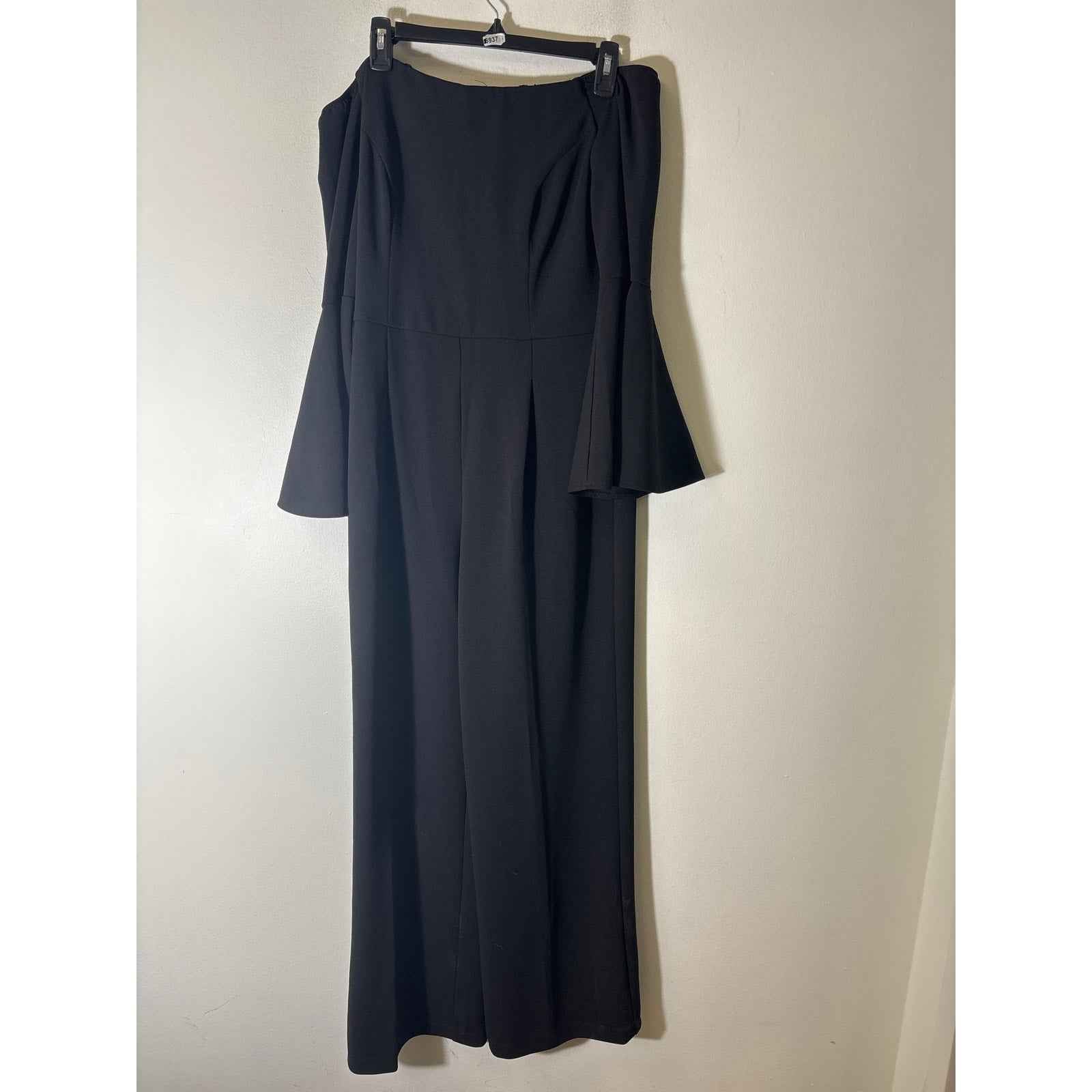 Alexia Admor Black Long Bell Sleeve Off the Shoulder Jumper Sz 10