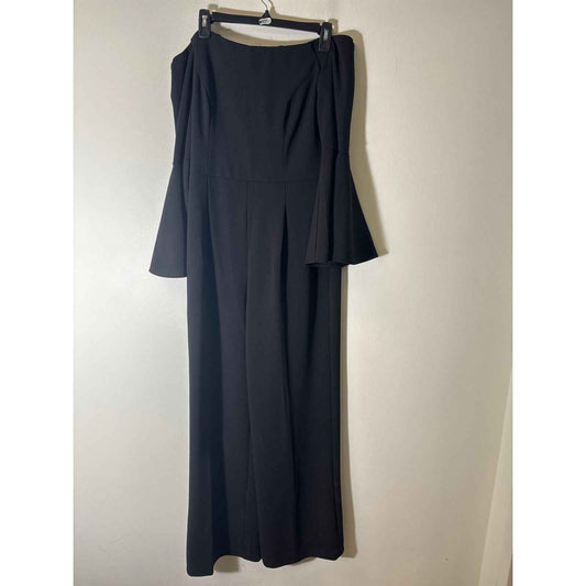 Alexia Admor Black Long Bell Sleeve Off the Shoulder Jumper Sz 10