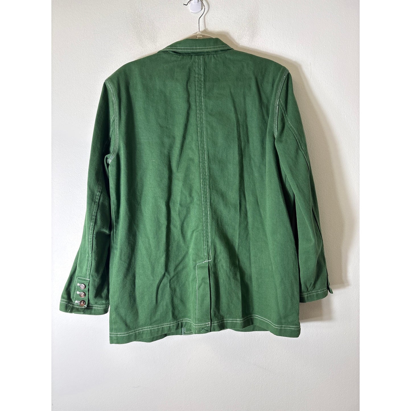 BLANKNYC Deep Green Big Spin Denim Blazer Sz L