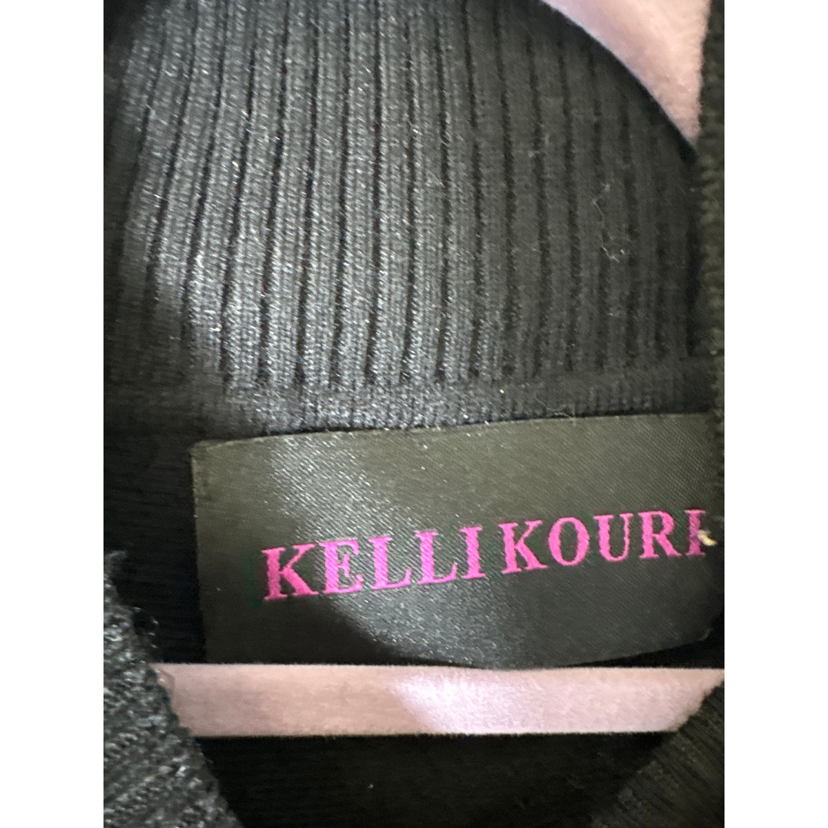 Kelli Kouri Black Long Sleeve Mock Neck Sweater Sz OS