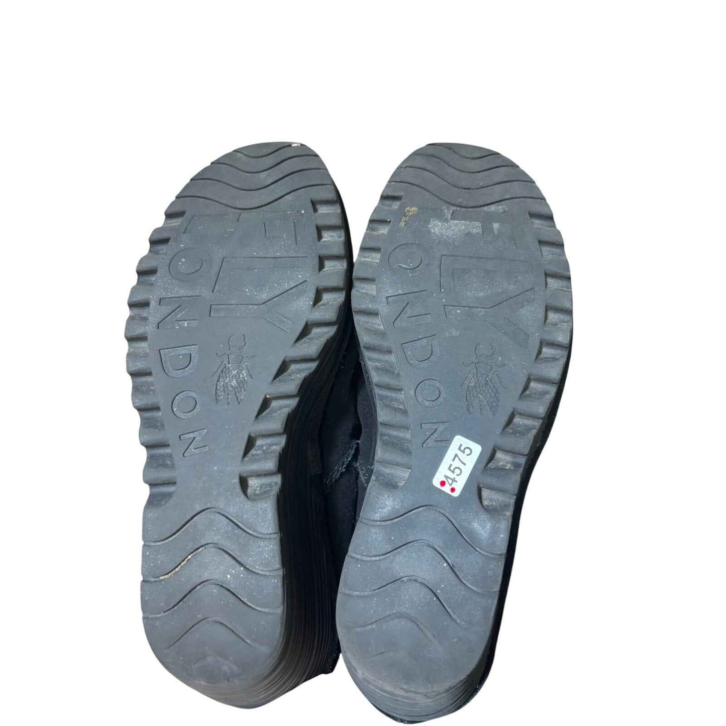 Fly London Black Suede Mid Calf Zip Up Boots with Lace Up Back Sz 8.5