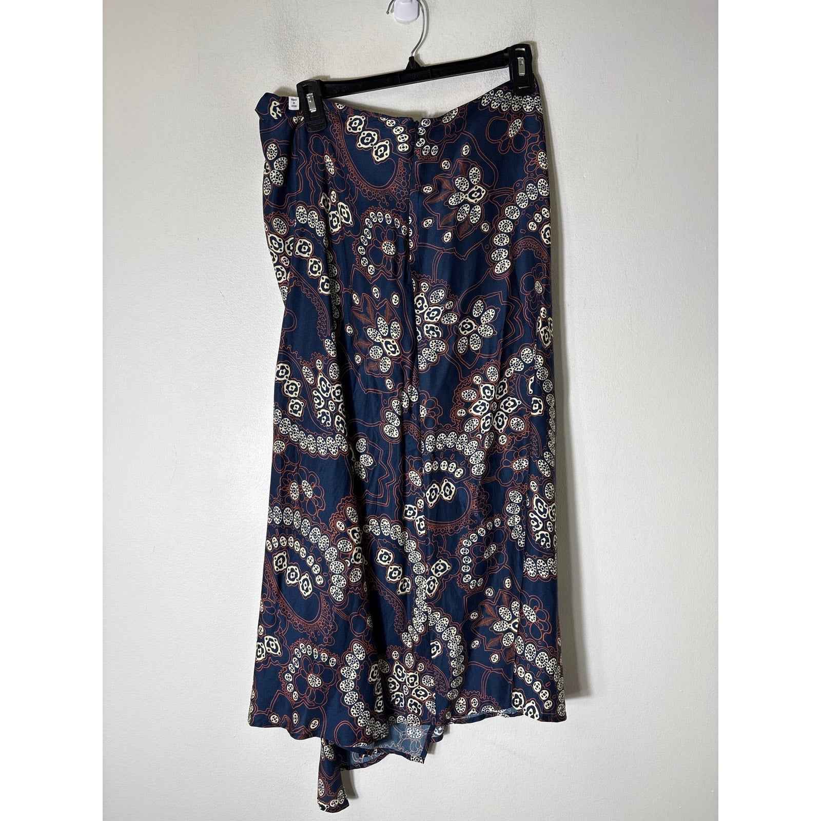 A.L.C. Navy Wrap Flowy Maxi Skirt Sz 4