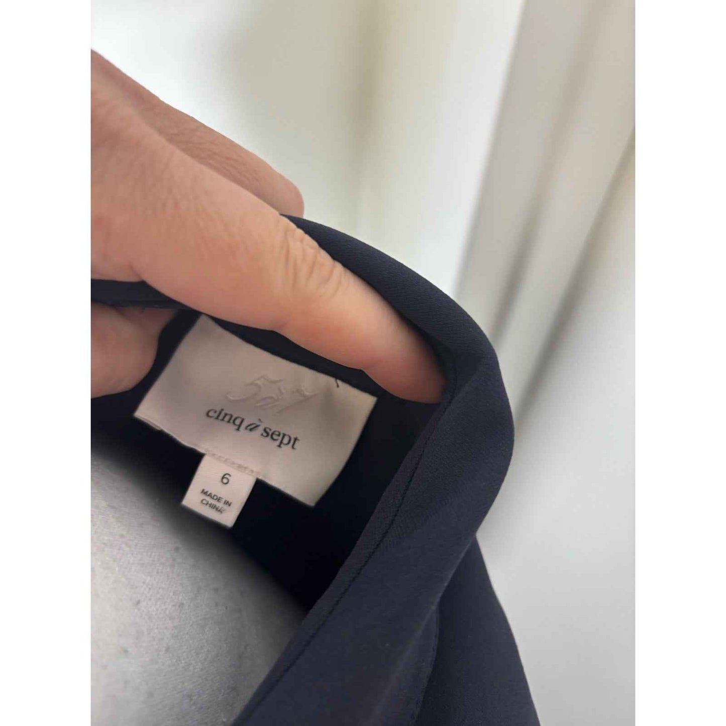 Cinq a Cept Black Sleeveless Button Up Ruched Midi Dress Sz 6