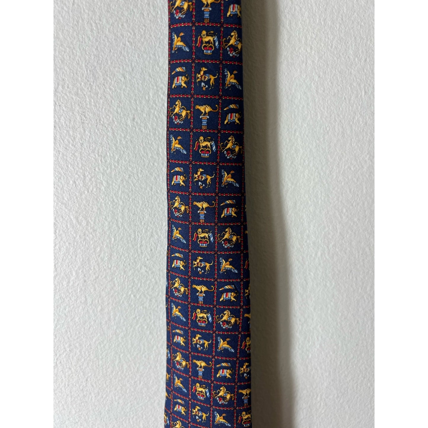 Salvatore Ferragamo Men's Navy Animal Print Tie