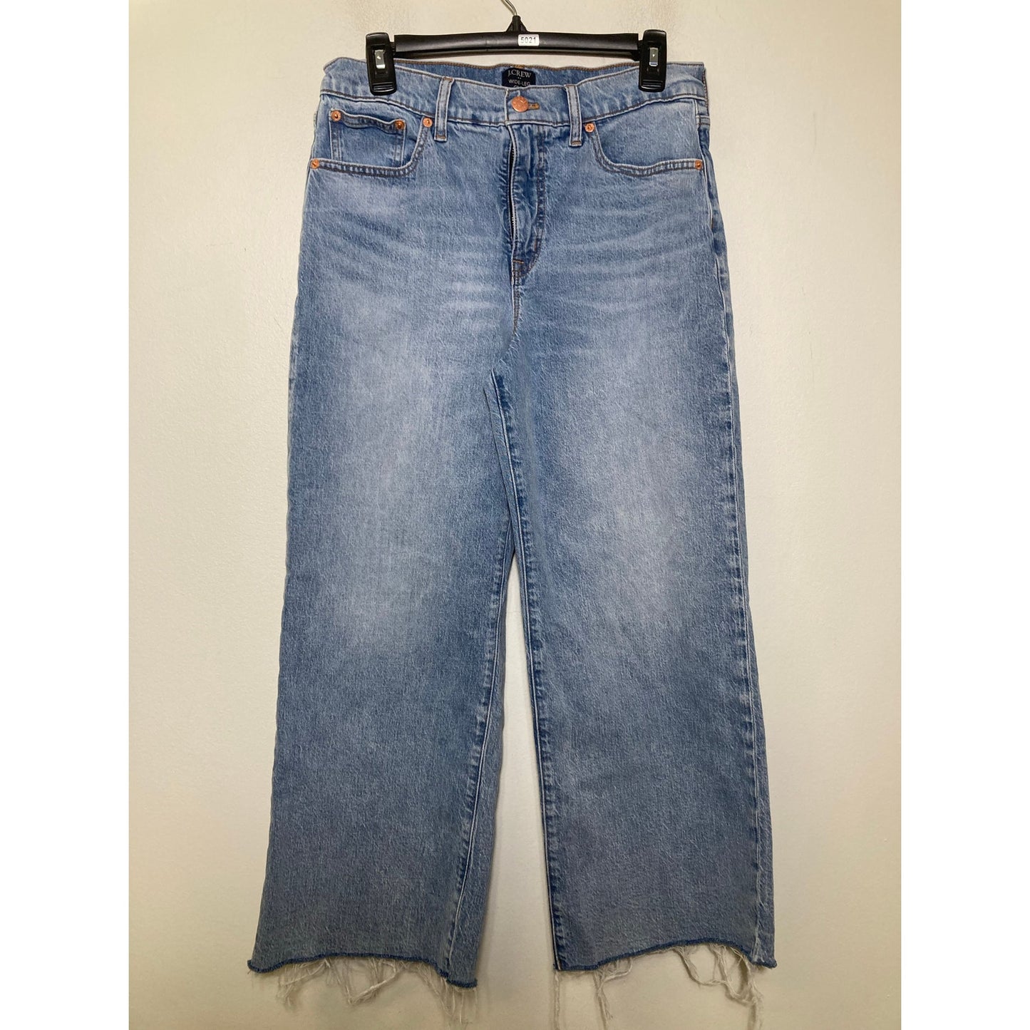 J Crew Wide Leg Crop Light Wash Denim Sz 28