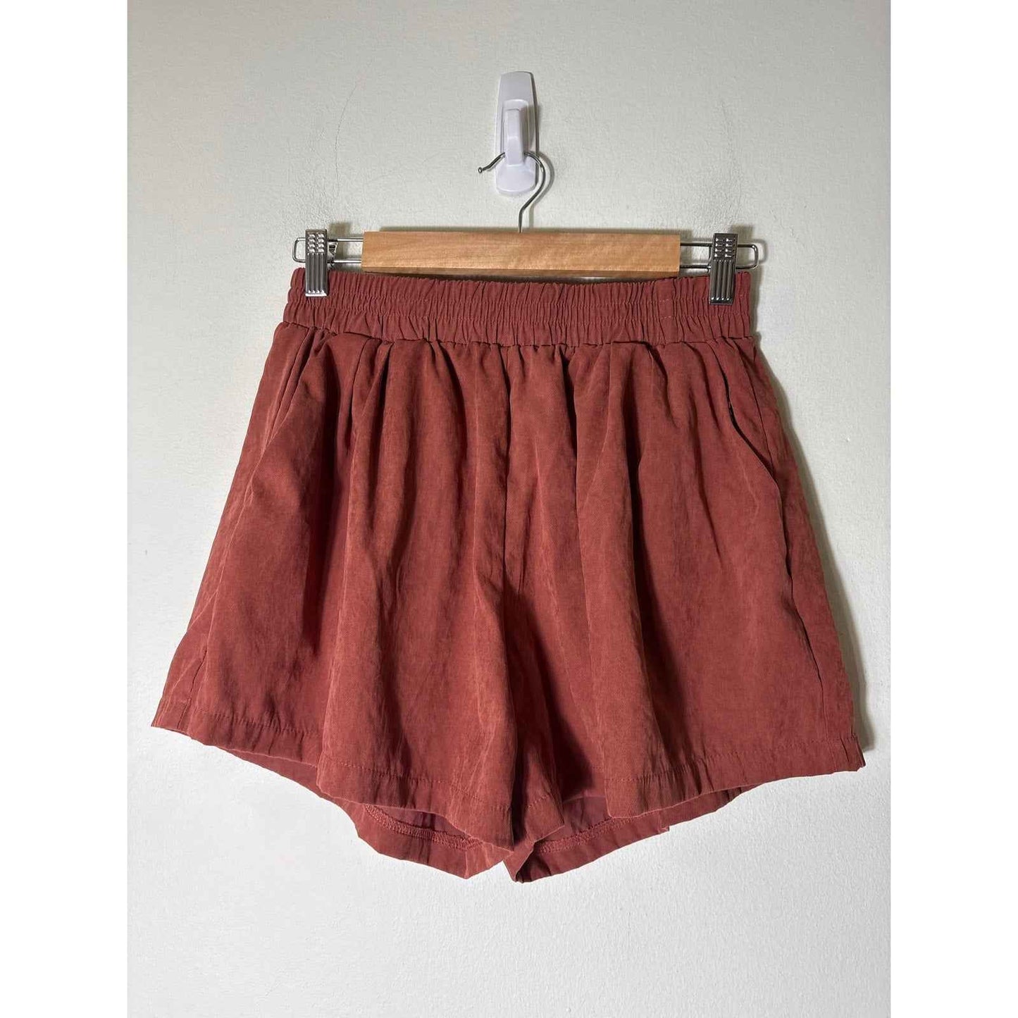 Buru Rusty Red hort Sleeve Top and Shorts Set Sz S