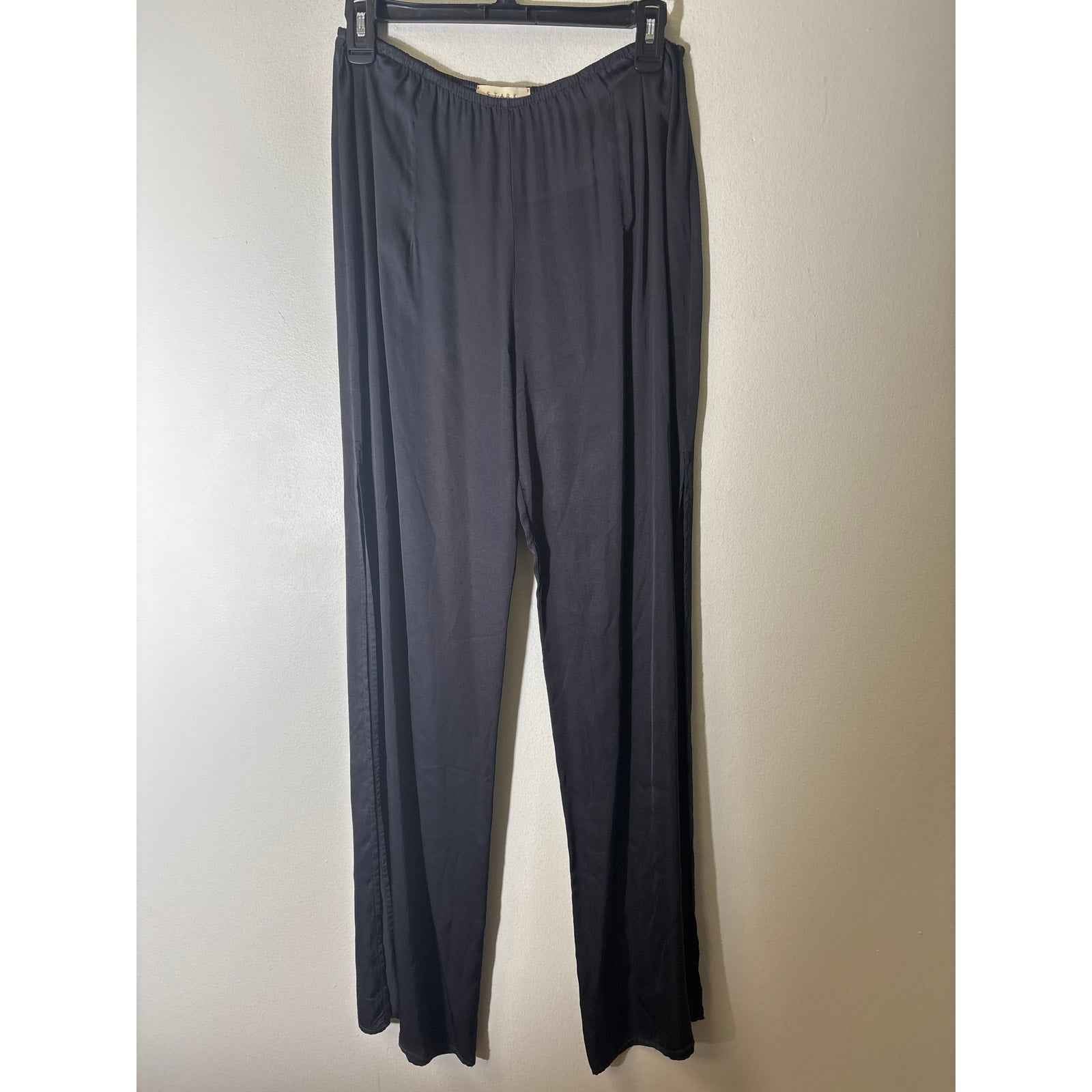 Stark X Black Pull On Side Slit Pants Sz M