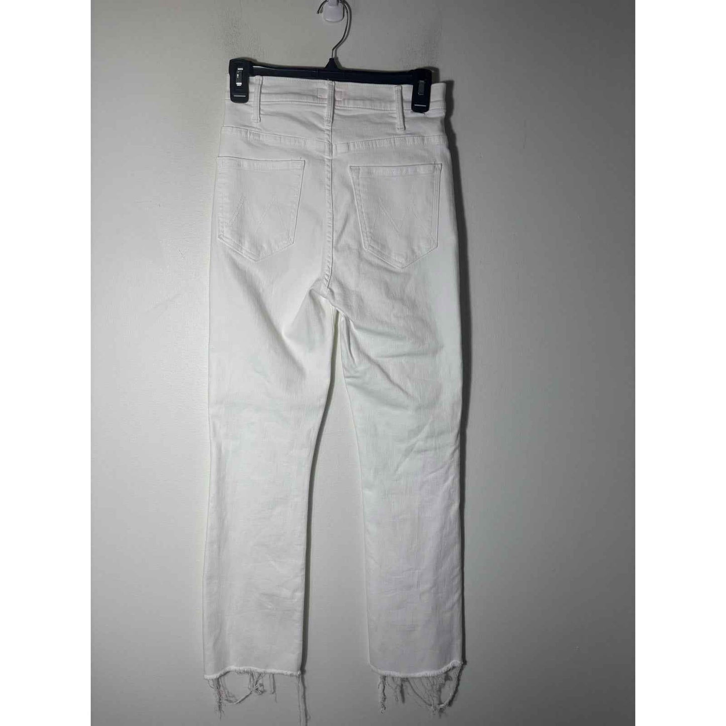 Mother White The Hustler Ankle Fray Sz 27