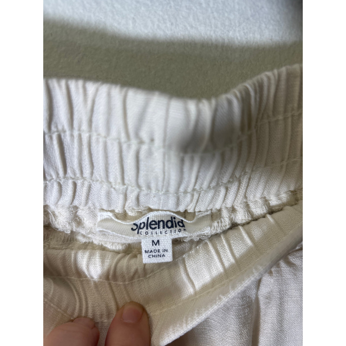 Splendid Cream Linen Loose Fit Joggers Sz M