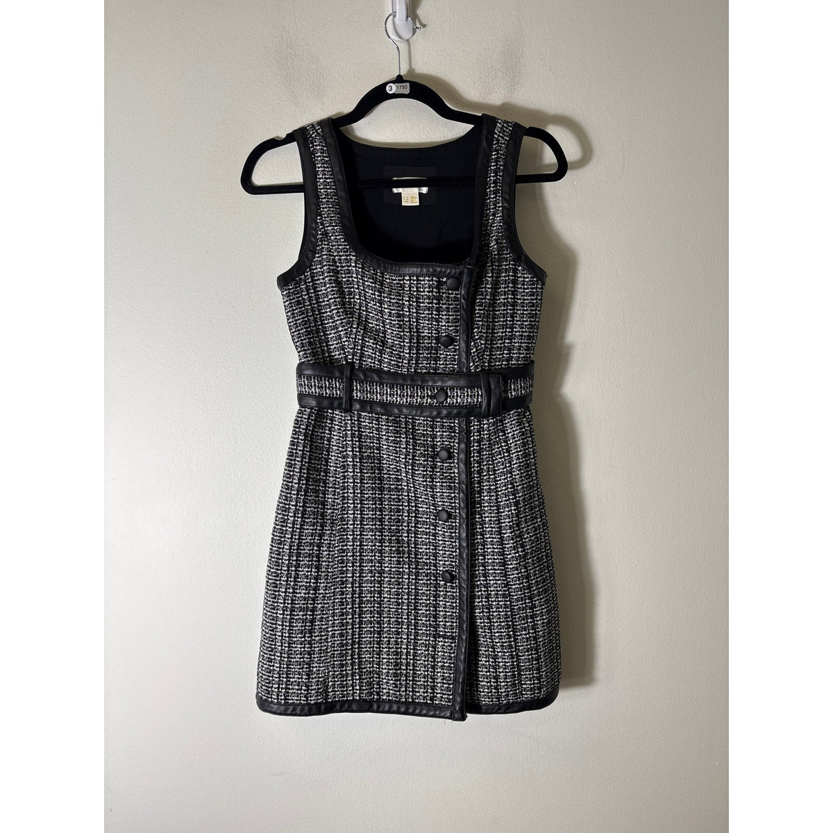 Maeve Black and White Plaid Houndstooth Romper Sz 00