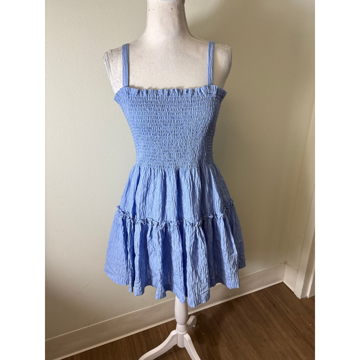 Hill House Light Blue Mini Nap Dress Sz L