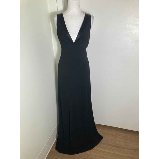 Laundry by design Black V-Neck Floor Length Evening Gown Sz 4