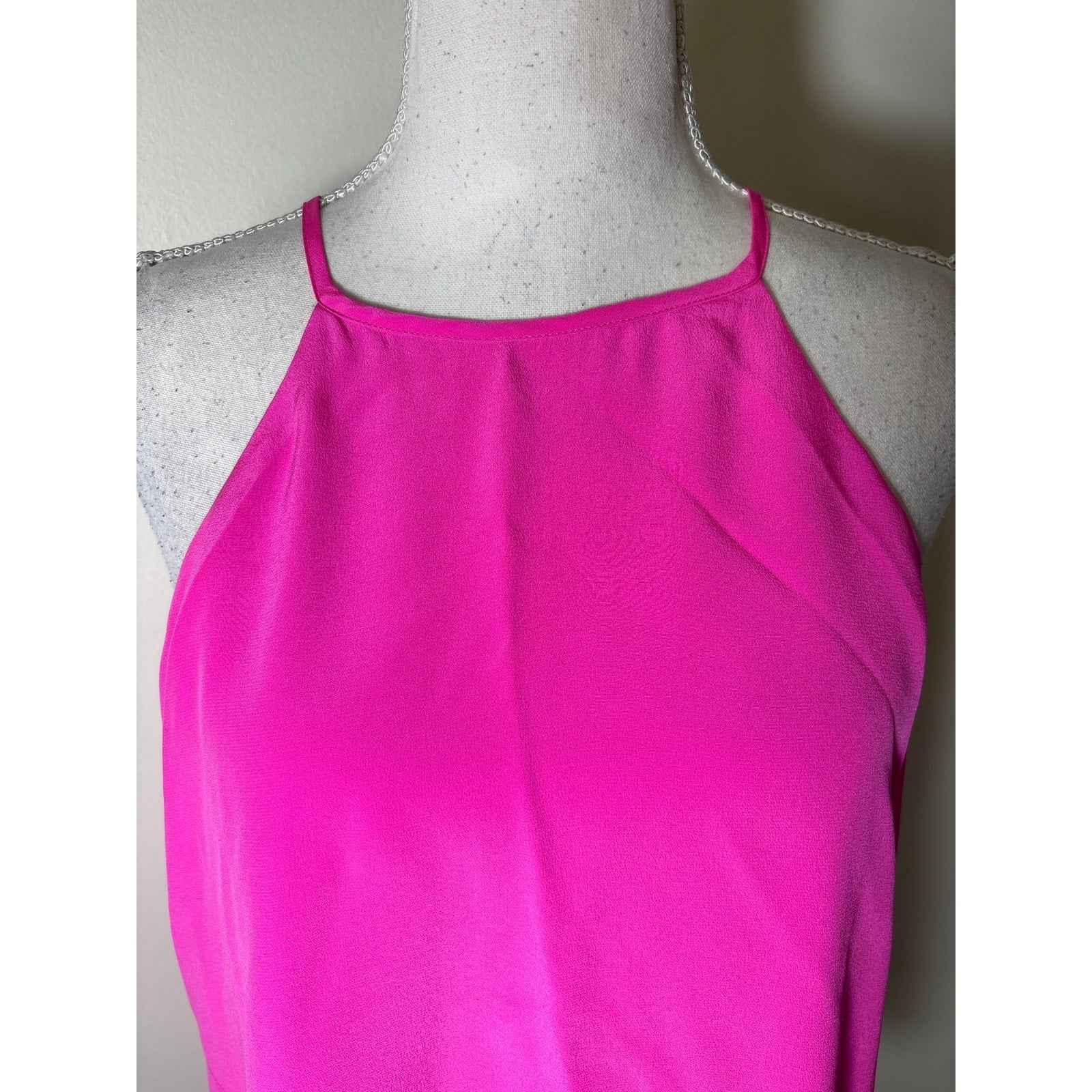 Lavender Brown Hot Pink Strappy Camisole Sz M