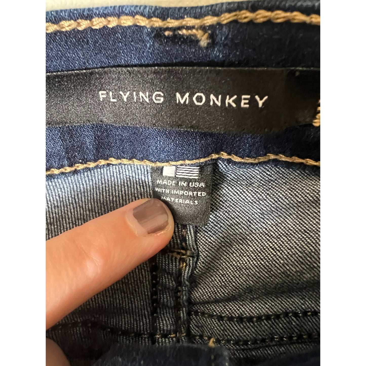 Flying Monkey Skinny Ripped Jeans Sz 28