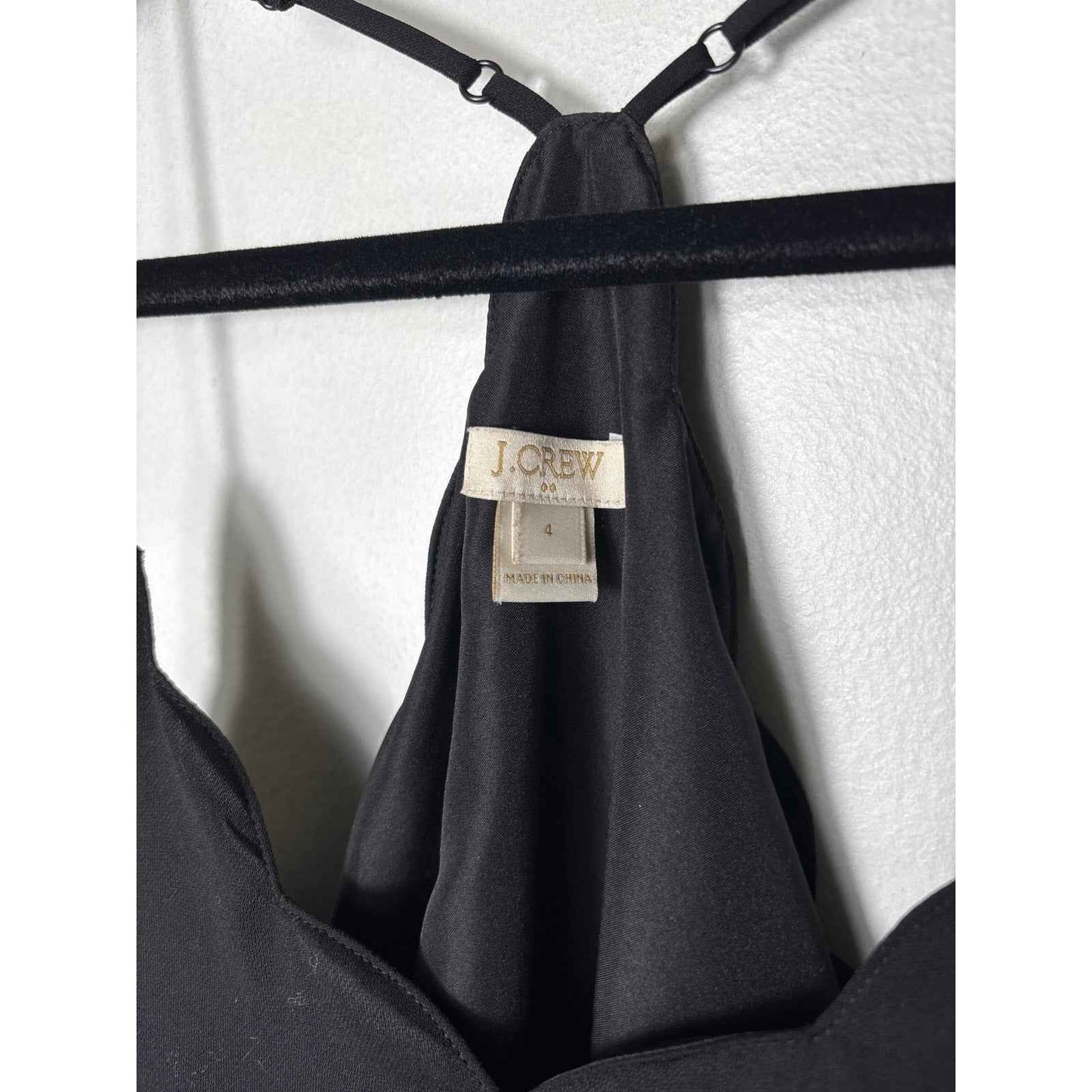 J. Crew Black Scalloped Racerback Tank Sz 4